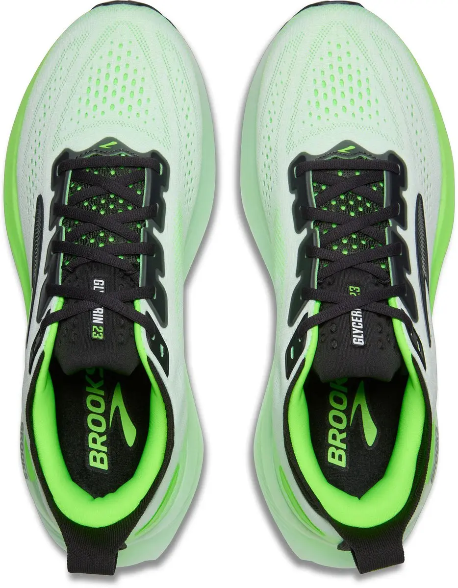 Brooks Glycerin 23 Hardloopschoenen - Wit/Groen - Maat 47.5 - afbeelding 5 van 6