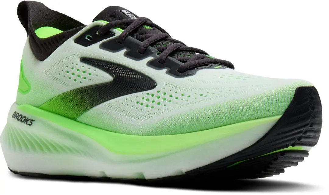 Brooks Glycerin 23 Hardloopschoenen - Wit/Groen - Maat 47.5 - afbeelding 4 van 6