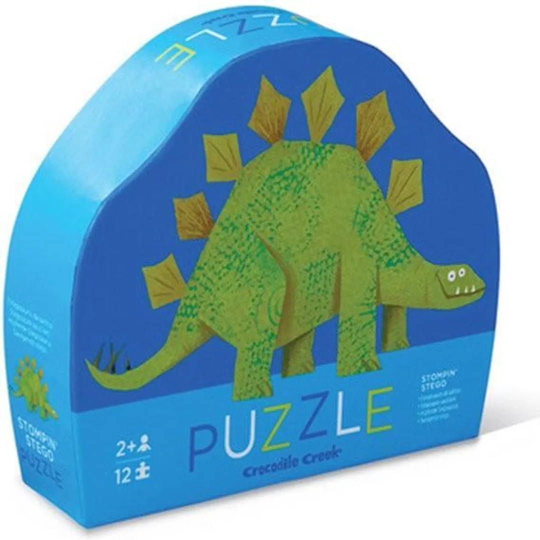 Crocodile Creek Dino Stegosaurus Puzzel 12 Stuks - Blauw/ Groen