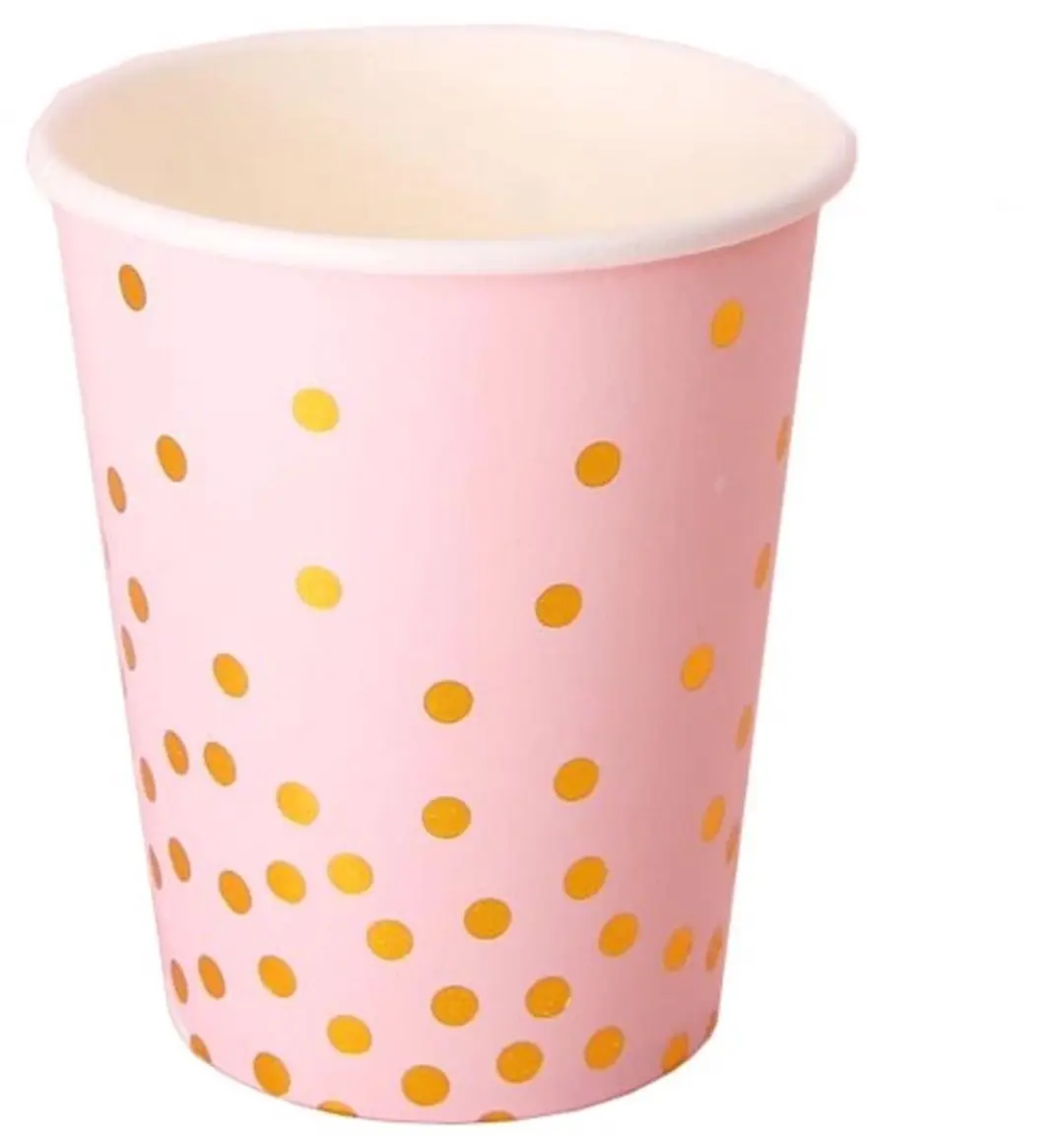 Bekers Gold Dots Pastel Roze