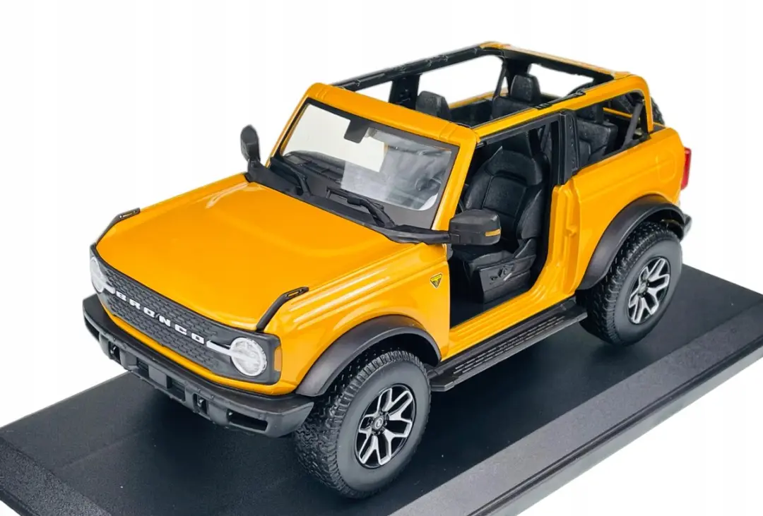 Maisto 2021 Ford Bronco Badlands 1:18 Geel Metaal Modelauto