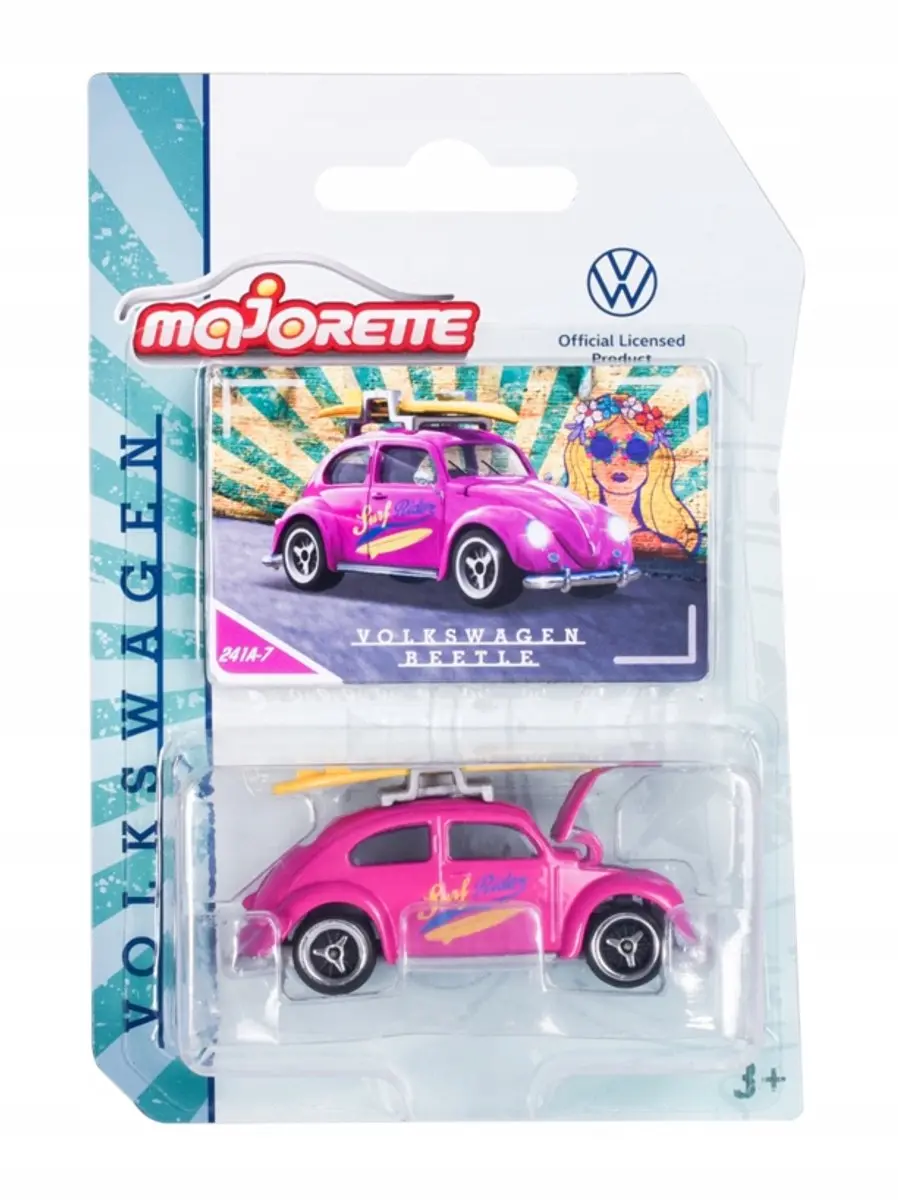 Majorette Volkswagen Kever Roze Metaal 1:59