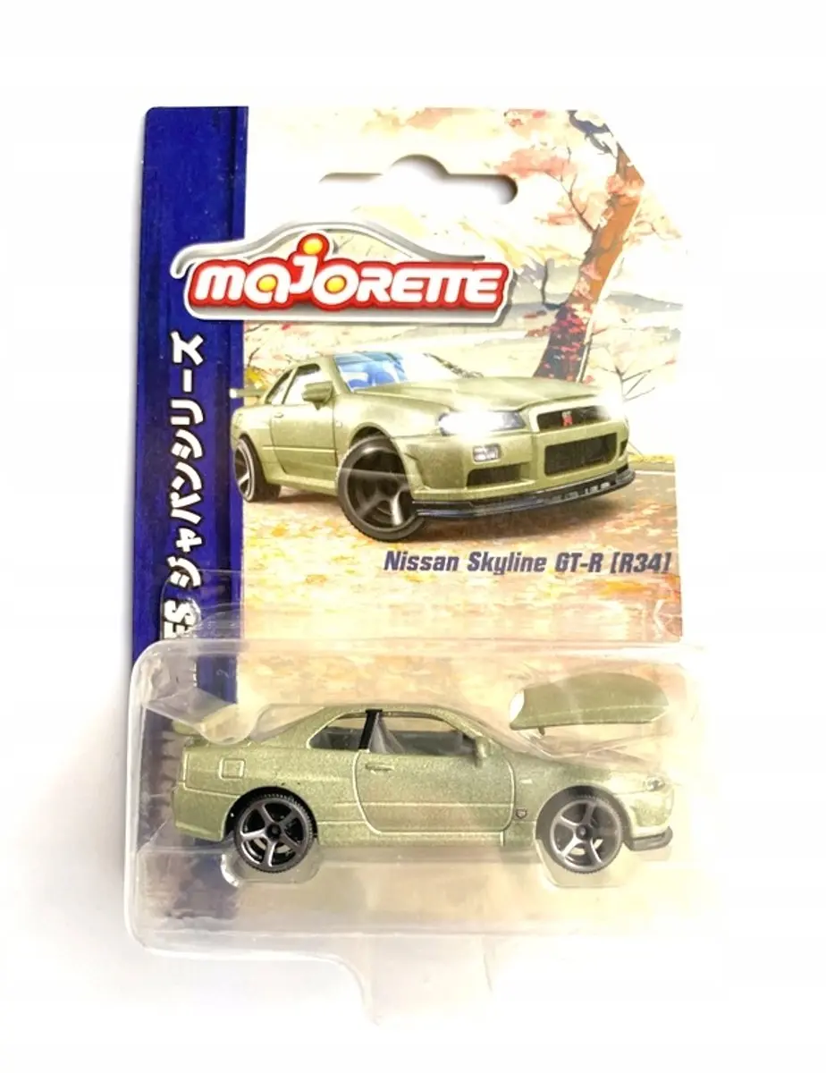 Majorette Nissan Skyline GT-R R34 Japan-serie gegoten model 1:64