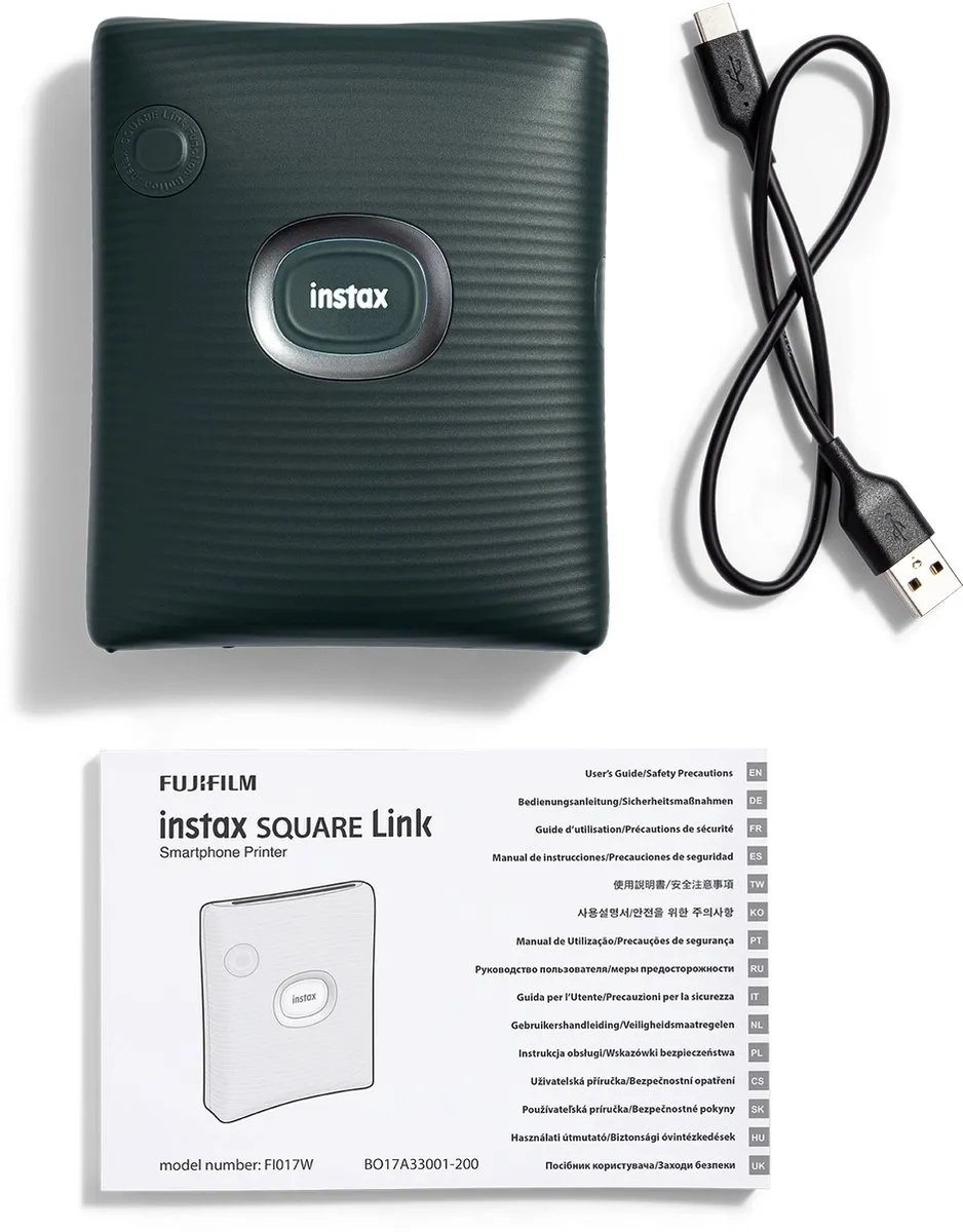 Fujifilm Instax SQUARE Link - Pocket Printer - Zwart