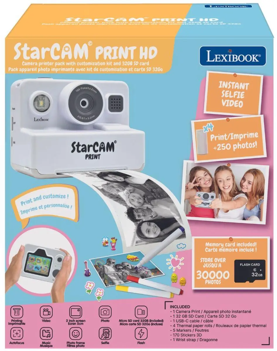 Lexibook Starcam DJ160 Instant Digitale Camera - Wit - afbeelding 4 van 6