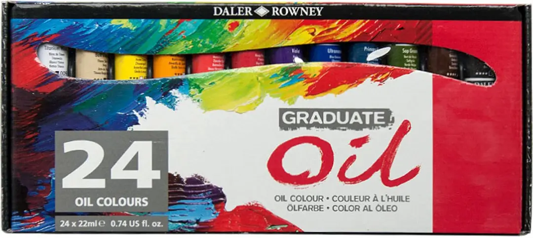 Daler-Rowney Graduate Oil Colour Set 24 x 22 ml.