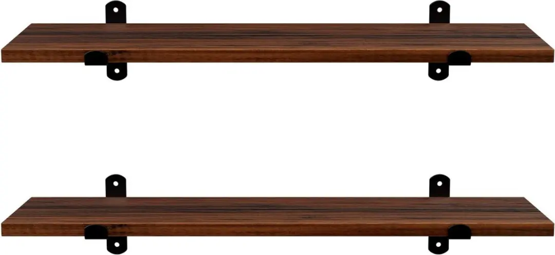 Songmics Vintage Zwevende Planken Set van 2 - 60x20x7cm - LWS04NB - afbeelding 5 van 6