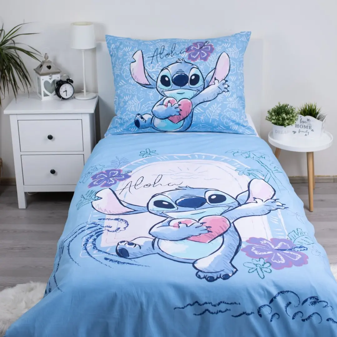 Lilo & Stitch Dekbedovertrek Wave 140x200cm - Blauw - afbeelding 6 van 6