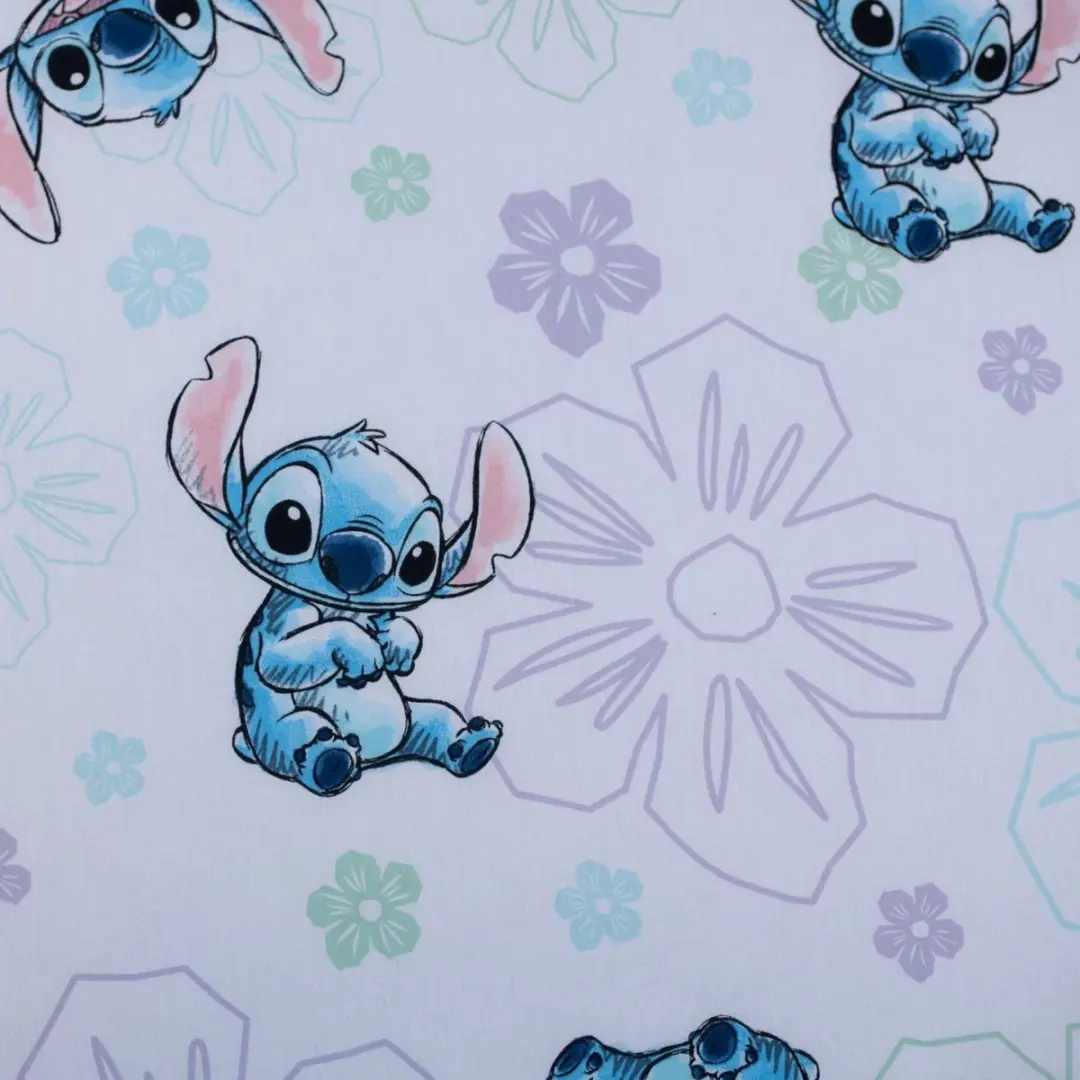 Lilo & Stitch Hoeslaken Ohana - Eenpersoons 90x200cm - afbeelding 3 van 4