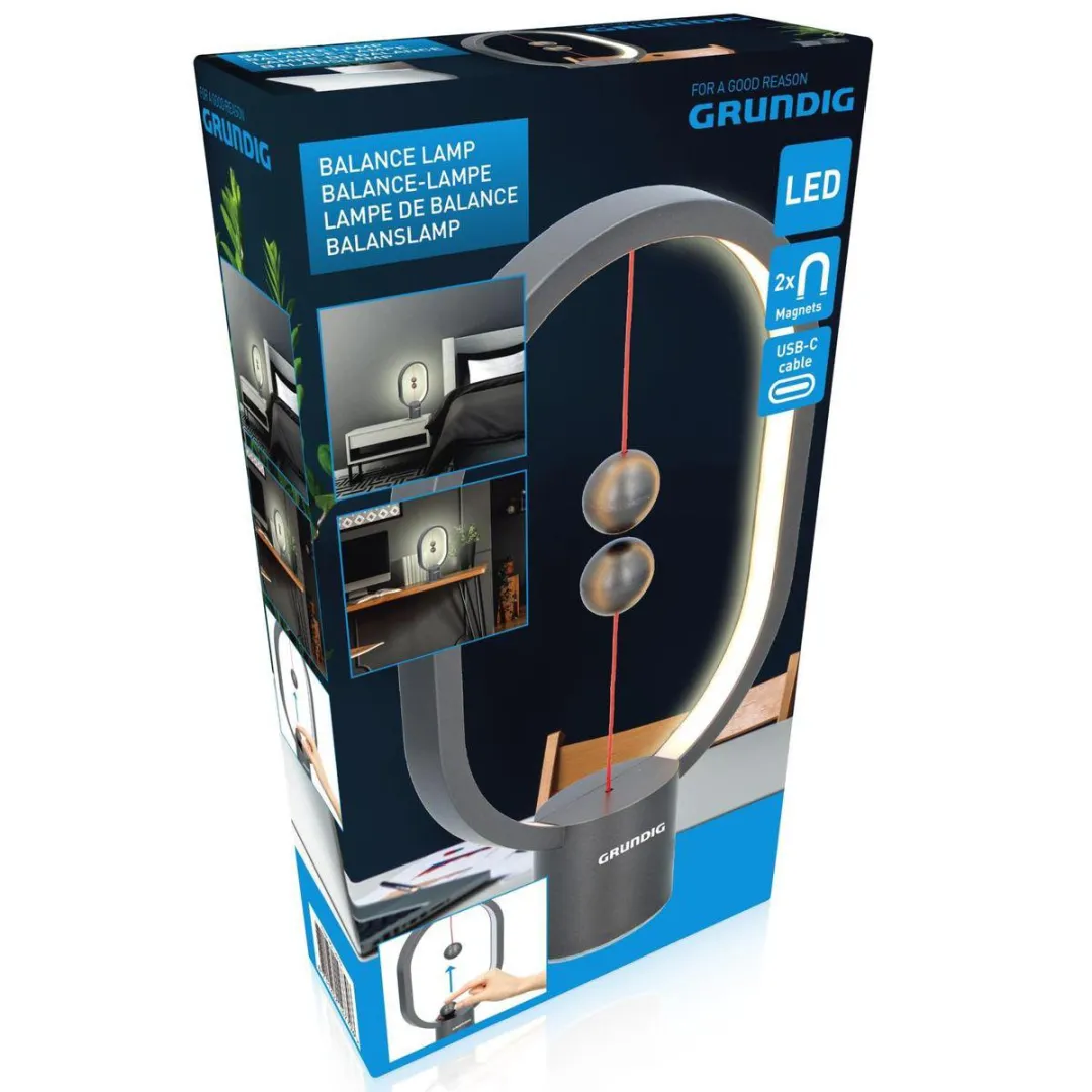 Grundig Tafellamp Magnetisch Wit Licht 100 LED - 25x14x5,5cm