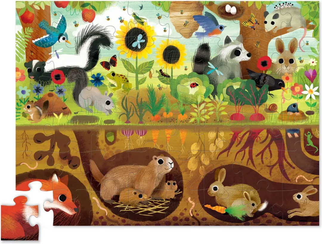 Crocodile Creek Tuin Puzzel 48 Stuks - Print