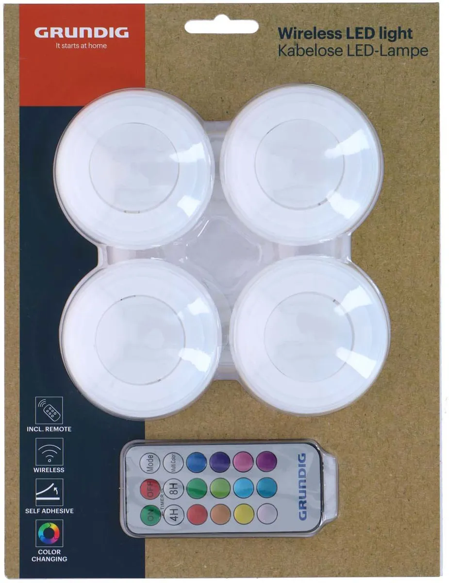 Grundig Draadloze LEDlamp RGB - 1 W