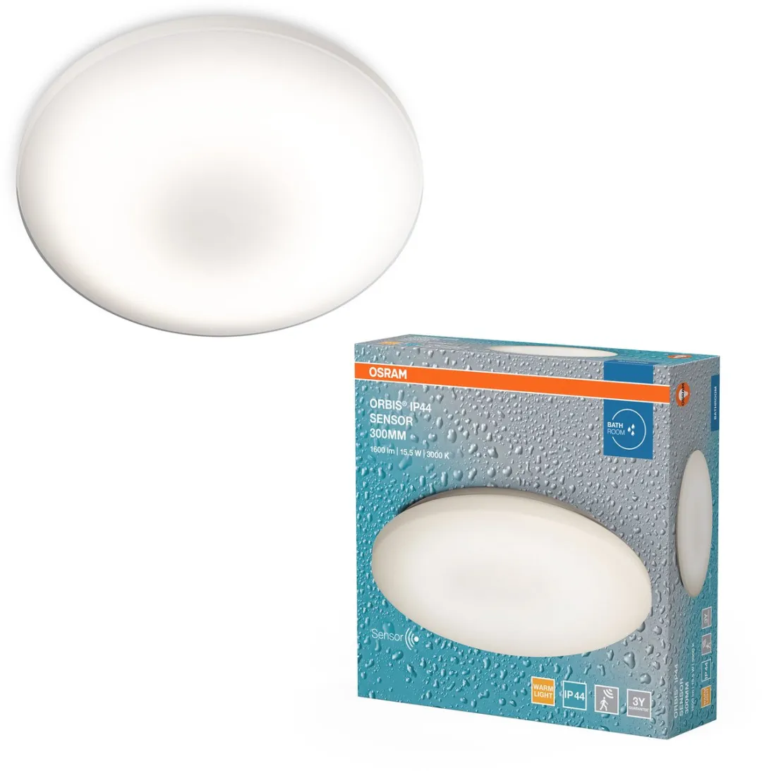 Osram Orbis Sensor 300mm Plafondlamp - IP44 Wit