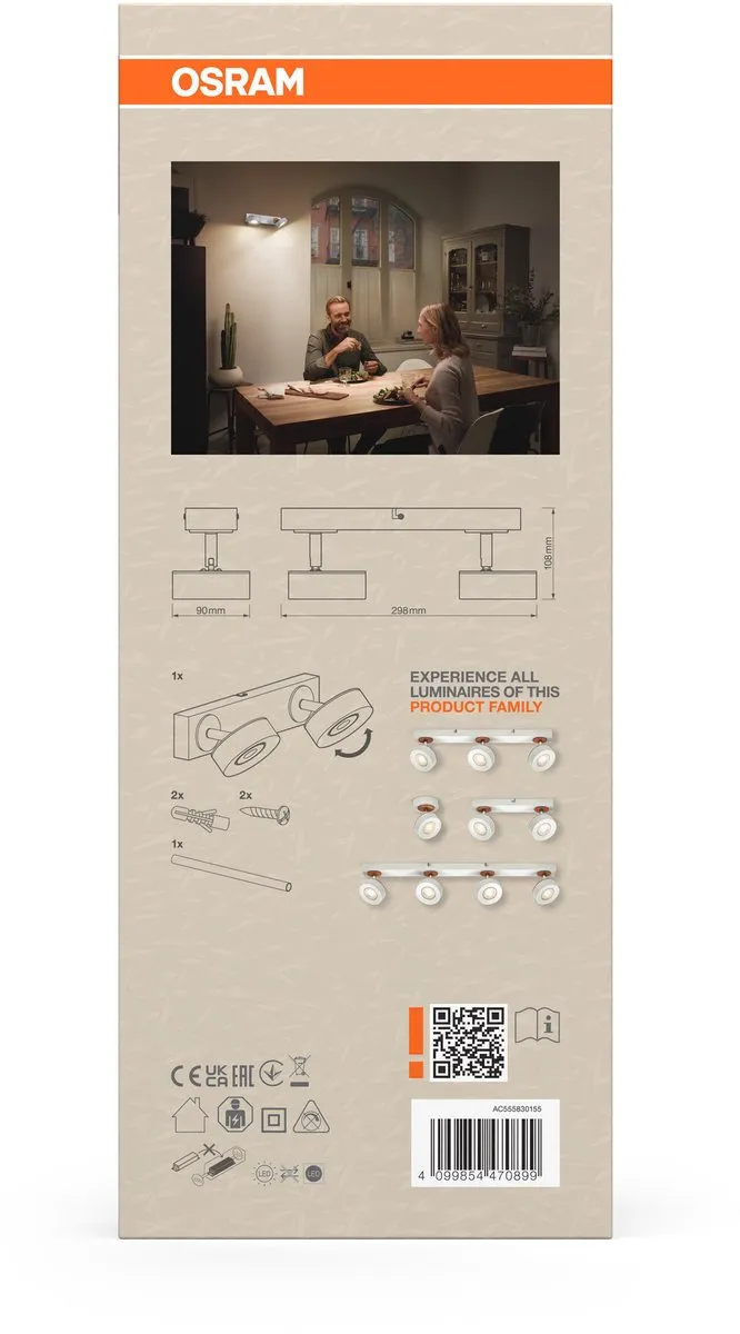 Osram Decor Spot Pluto 9,6W - 615lm Warm Wit - afbeelding 6 van 6