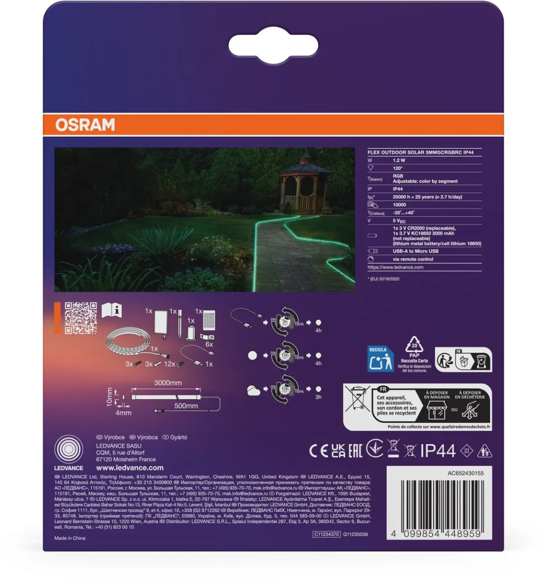 Osram Flex Outdoor Solar LED-strip 3m - RGB - IP44