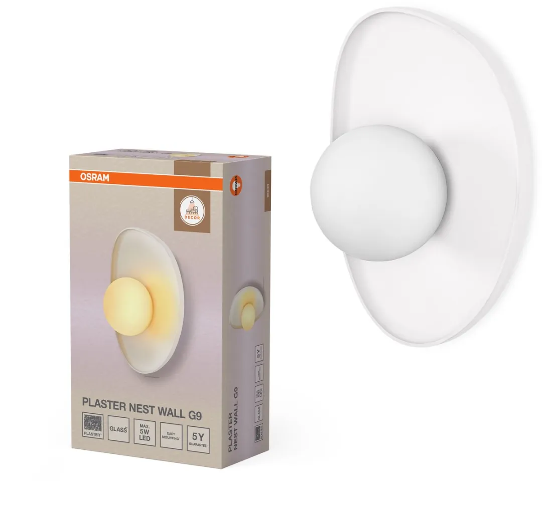 Osram Decor Plaster Nest Wandlamp G9 - Wit