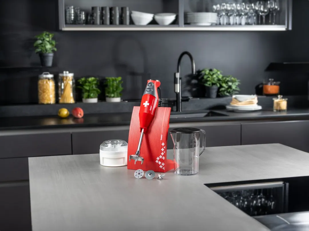 Bamix SwissLine M200 Staafmixer 200W - Rood - 3 Accessoires - afbeelding 6 van 6