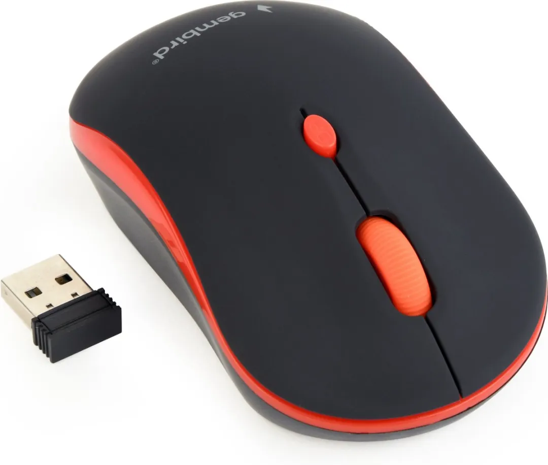 Gembird MUSW-4B-03-R Draadloze Optische Muis - 1600 DPI - Zwart/Rood - afbeelding 5 van 6