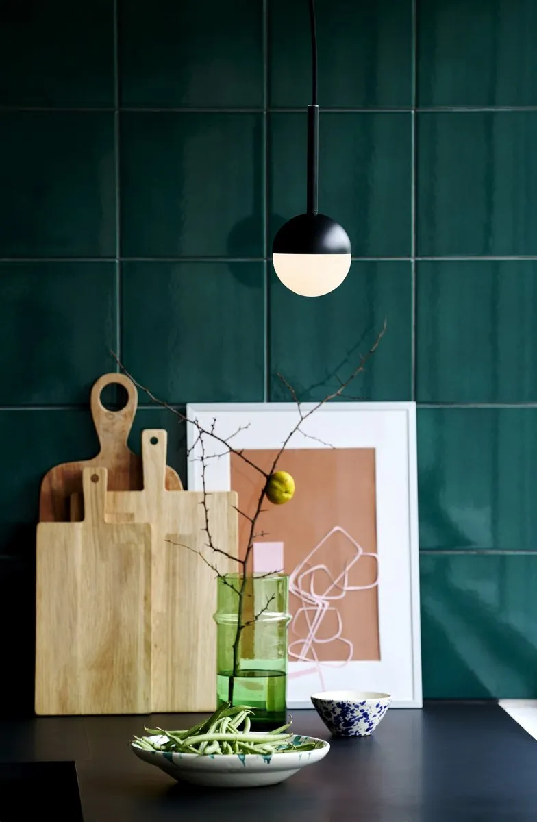 Nordlux Contina Hanglamp G9 - Opaal glas - Zwart
