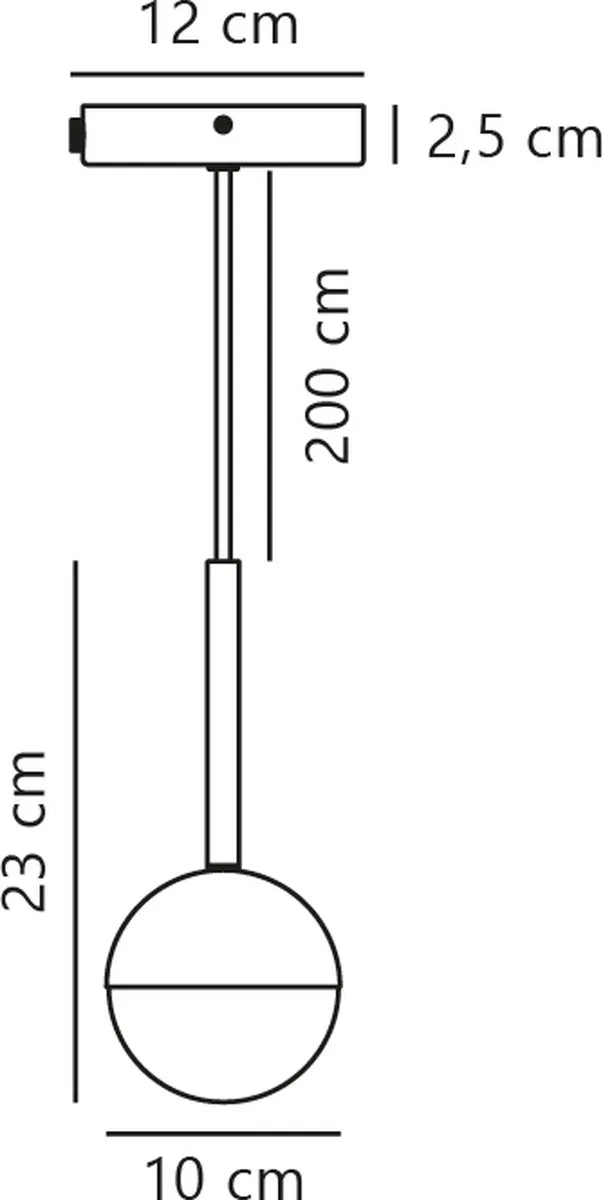 Nordlux Contina Hanglamp G9 - Opaal glas - Zwart