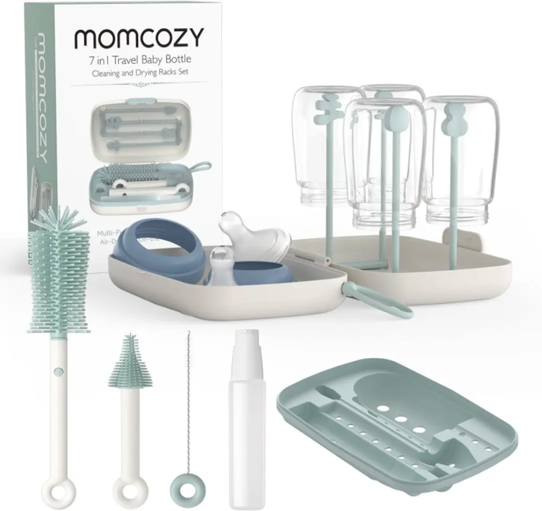Momcozy 7-in-1 Babyfles Reinigingsset (Groen)