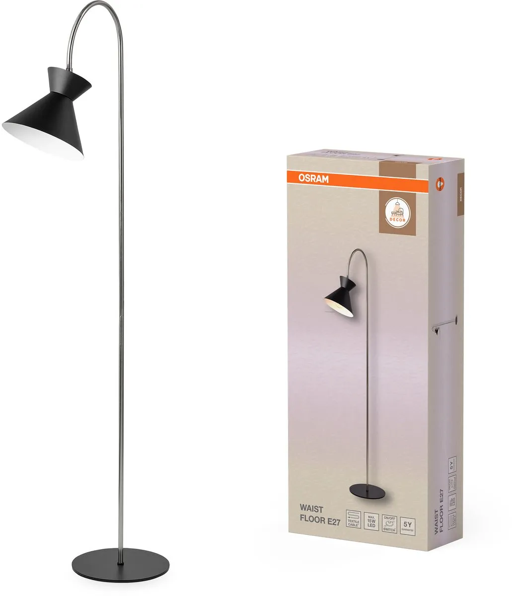 Osram Decor Taille Vloerlamp E27 - Zwart