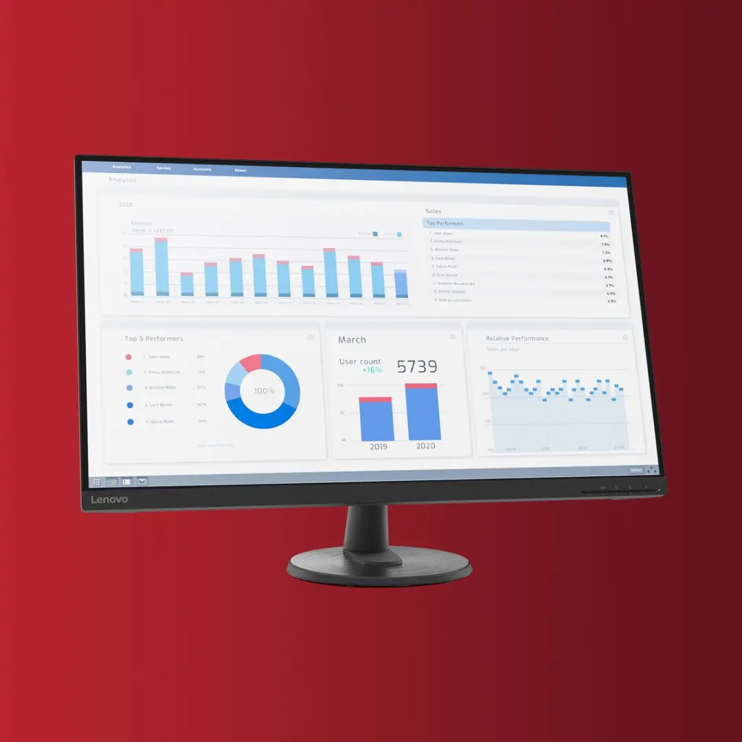 Lenovo D32-40 Monitor 31.5 inch Full HD - Zwart - afbeelding 5 van 6