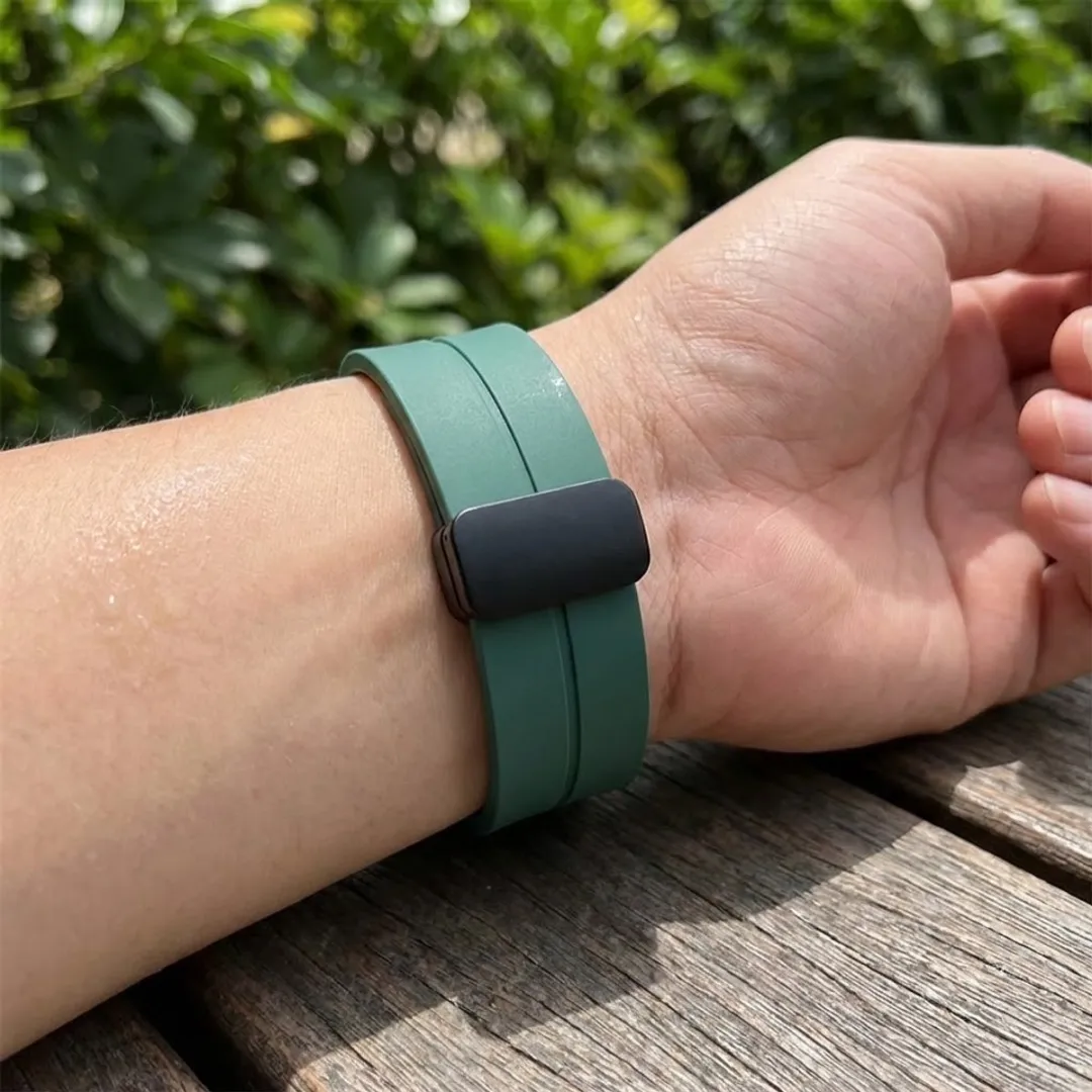 NUVEX Siliconen Horlogeband Samsung Galaxy Watch 20mm - Pine Needle Groen
