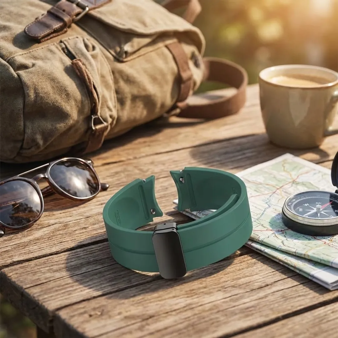NUVEX Siliconen Horlogeband Samsung Galaxy Watch 20mm - Pine Needle Groen