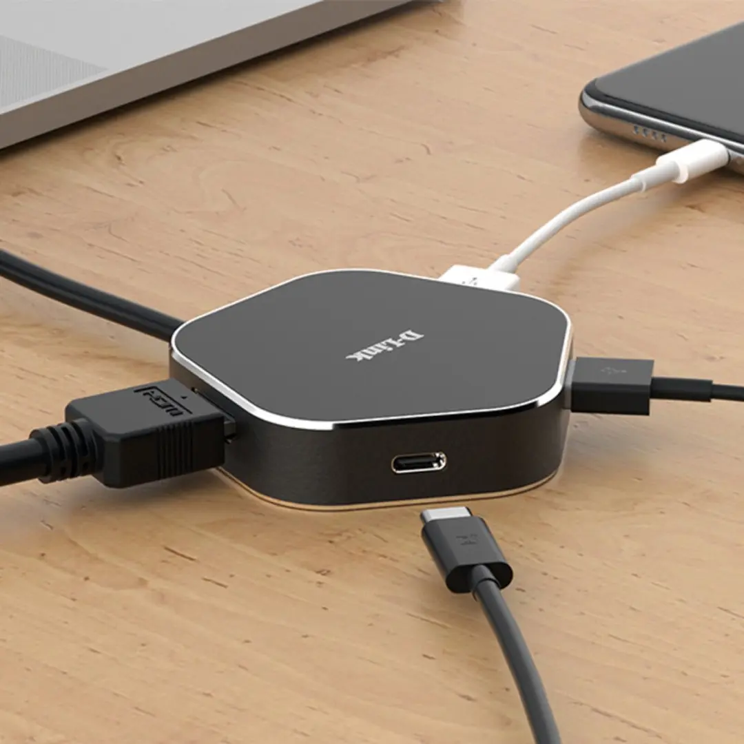 D-Link DUB-M420 USB-hub - 4 USB-poorten, HDMI - Zwart - afbeelding 6 van 6