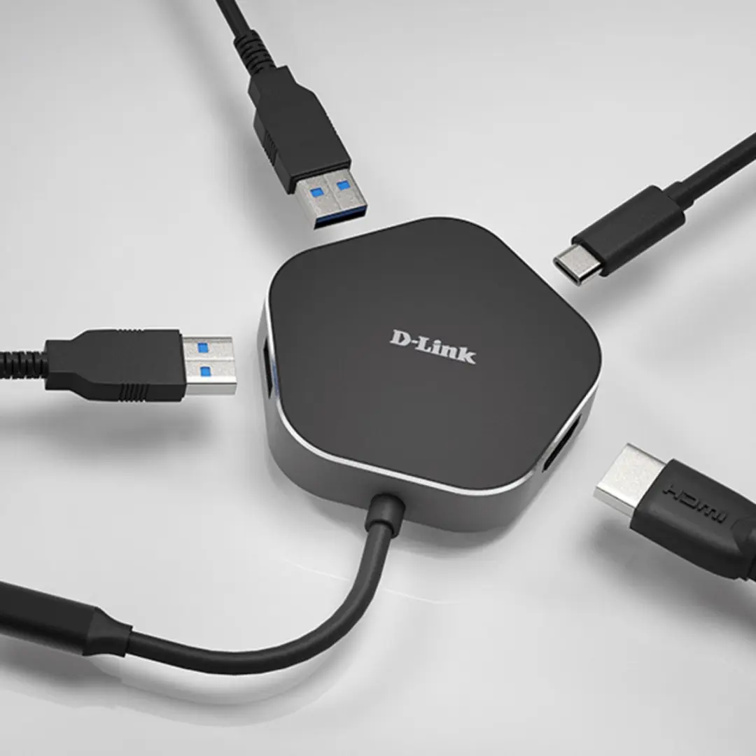 D-Link DUB-M420 USB-hub - 4 USB-poorten, HDMI - Zwart - afbeelding 3 van 6