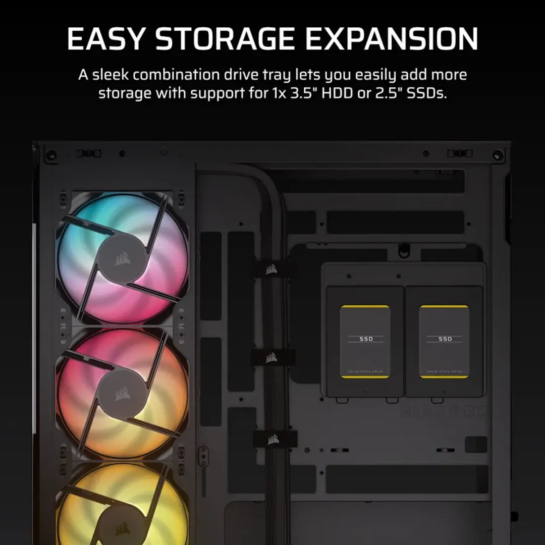 Corsair 2800X RS-R ARGB CC-9011347-WW Midi Tower - Zwart - afbeelding 4 van 6
