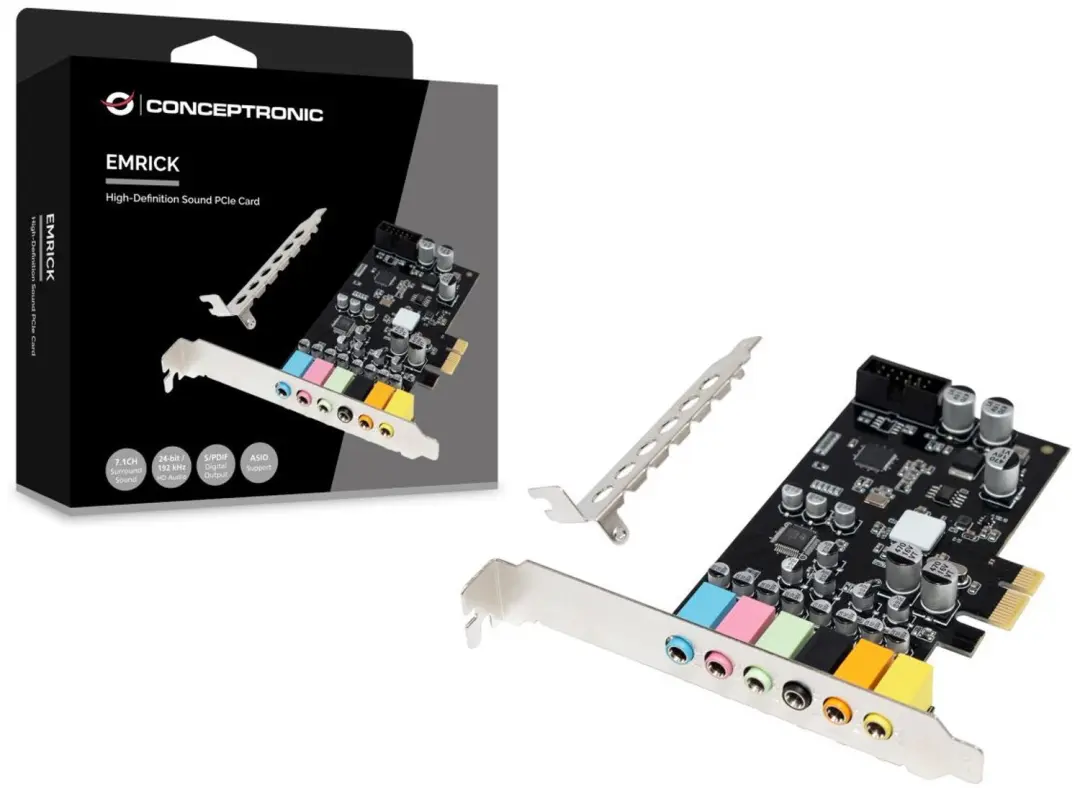 Conceptronic EMRICK15B Geluidskaart - 7.1 Kanalen - Zwart - afbeelding 4 van 5