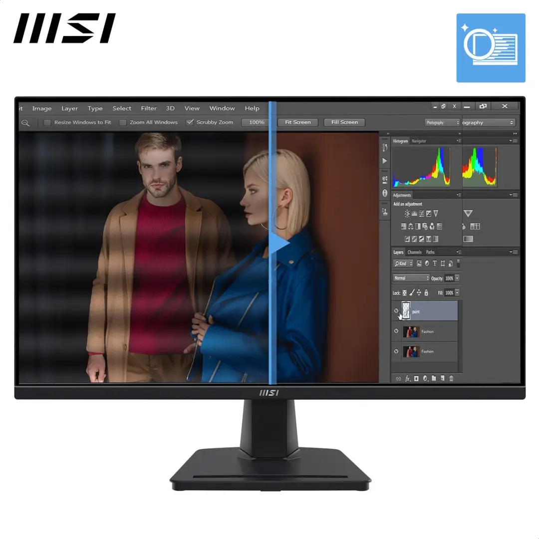 MSI PRO MP245G Monitor - 23,8" Full HD - Zwart - afbeelding 2 van 6