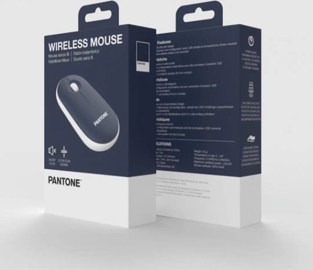 Pantone PT-MS001N1 Draadloze Muis - Blauw - afbeelding 4 van 4