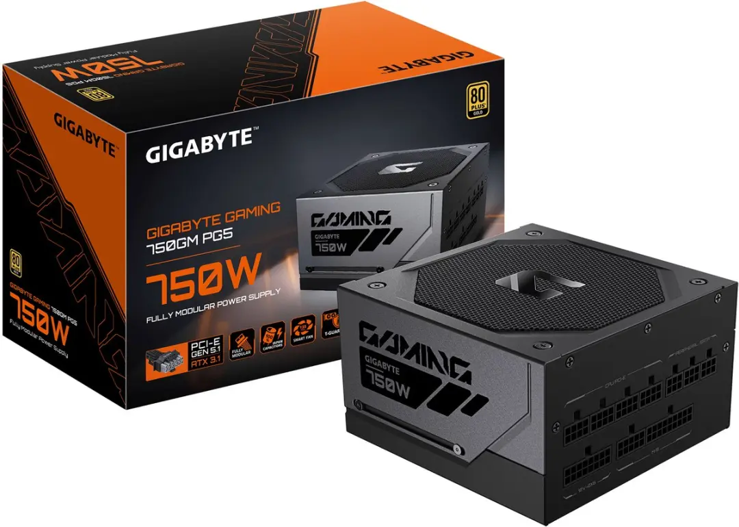 Gigabyte Gaming GP-GME750GM PG5 EU Netvoeding 750W - Zwart - afbeelding 2 van 6