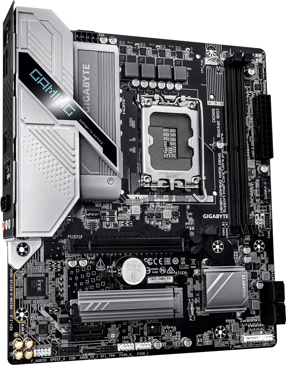 Gigabyte H810M Gaming WiFi6 Gen5 Moederbord - Intel H810 - LGA 1851 - mATX - afbeelding 2 van 4