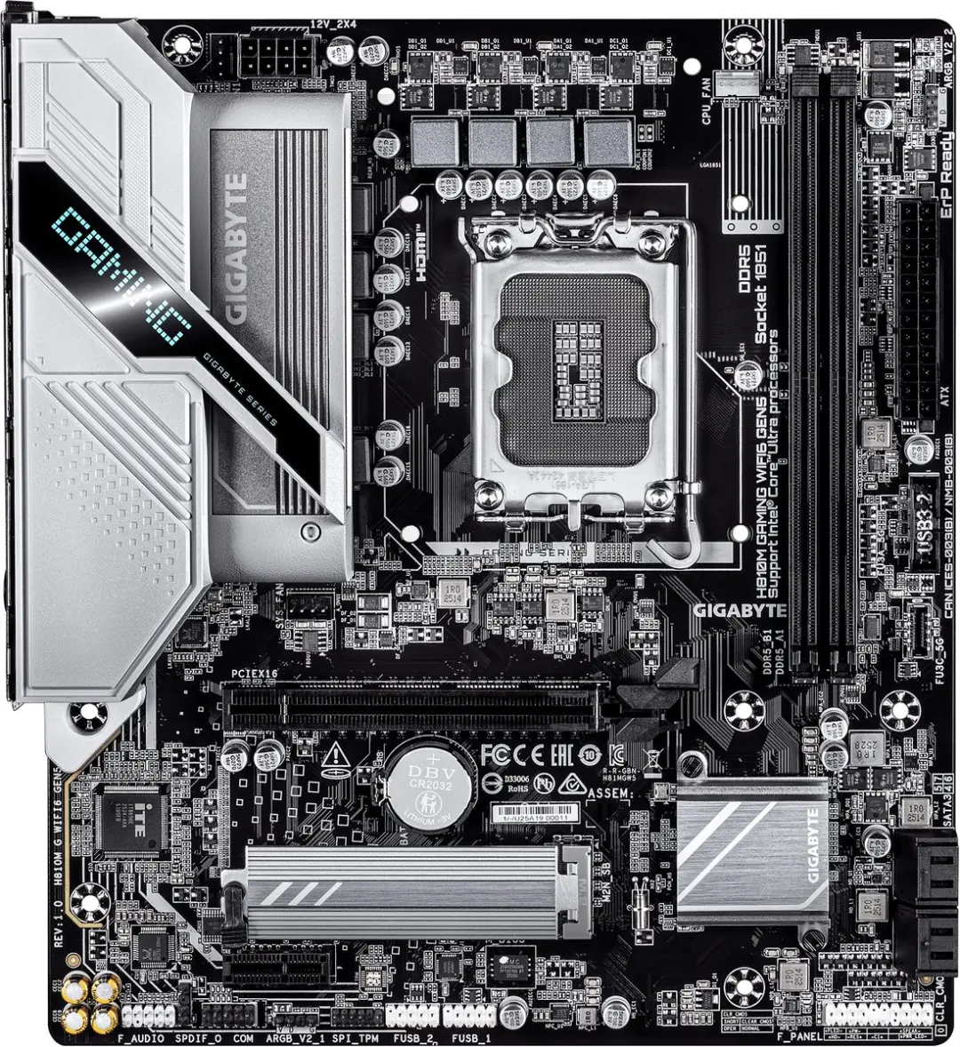 Gigabyte H810M Gaming WiFi6 Gen5 Moederbord - Intel H810 - LGA 1851 - mATX - afbeelding 4 van 4