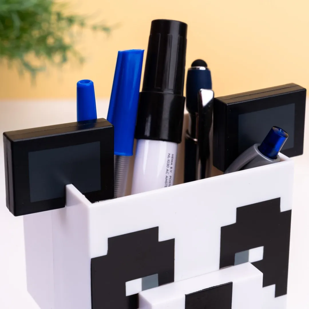 Casio Minecraft Panda Pennenbakje - Bruin/Grijs/Groen/Roz/Wit/Zwart