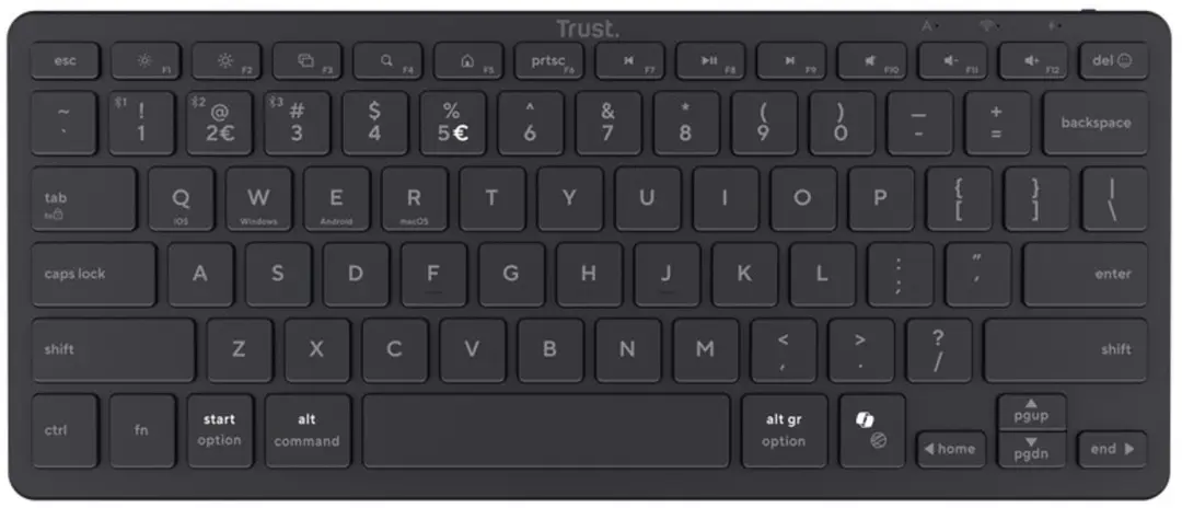 Trust Nado II toetsenbord Thuis/Werk USB + Bluetooth QWERTY Italiaans Zwart