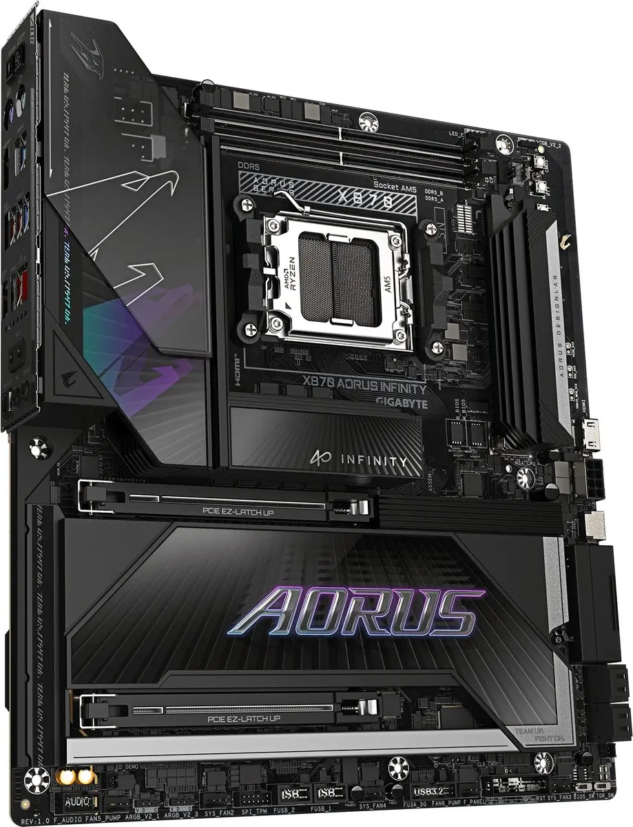Gigabyte X870 AORUS INFINITY Moederbord - Zwart - afbeelding 3 van 6