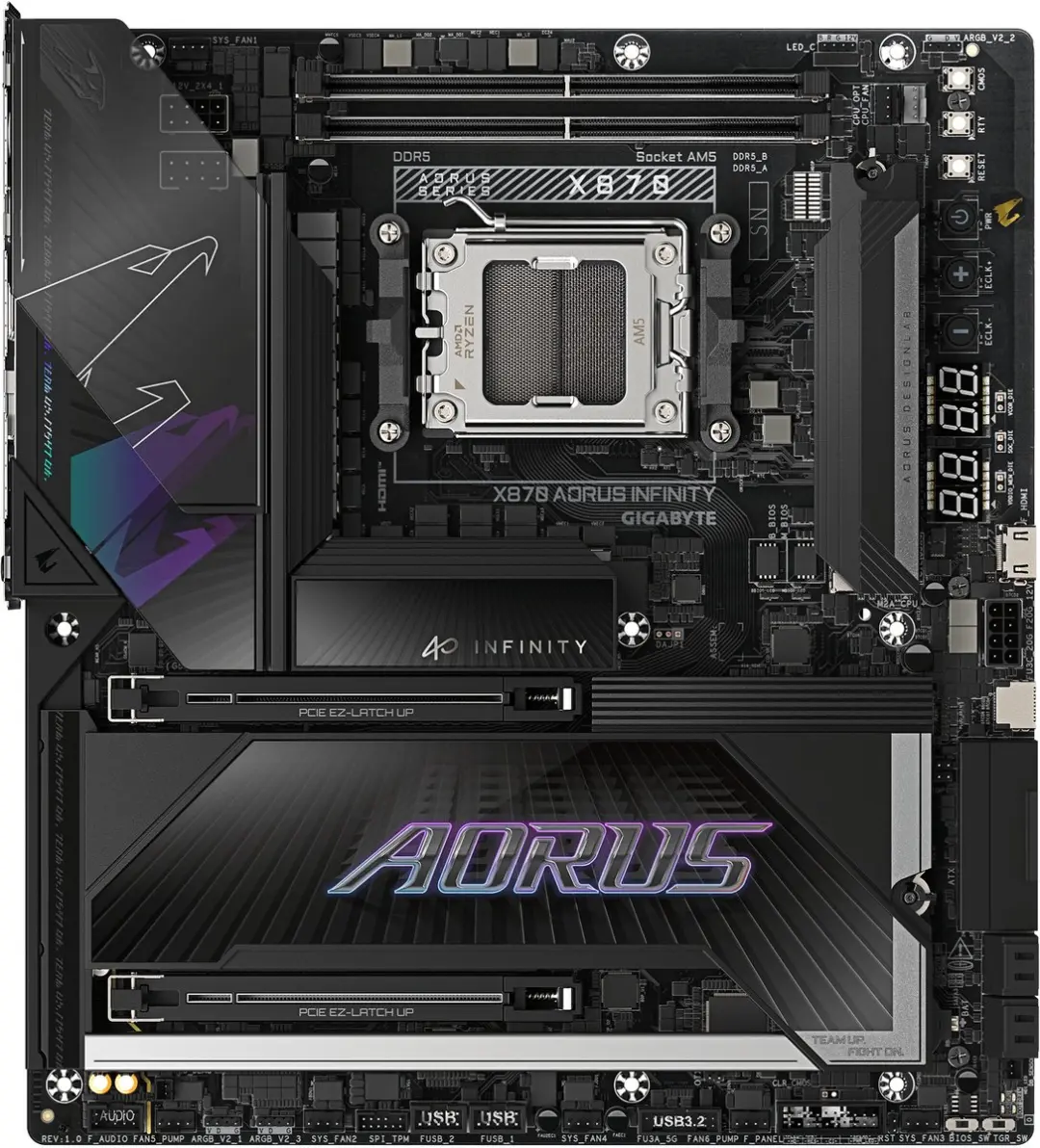 Gigabyte X870 AORUS INFINITY Moederbord - Zwart - afbeelding 6 van 6