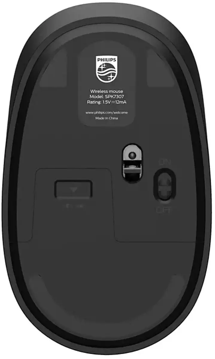 Philips SPK7307B/00 Draadloze Muis - 1600 DPI - Zwart - afbeelding 4 van 6