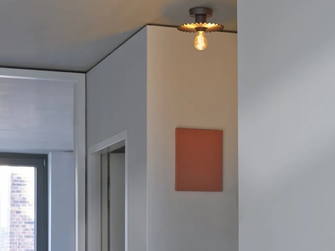 Osram Decor Plissee Plafondlamp E27 - 200mm - Donkergrijs