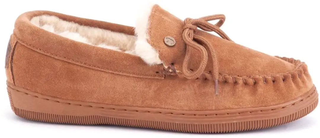 Warmbat Koala Women Suede Sloffen - Cognac