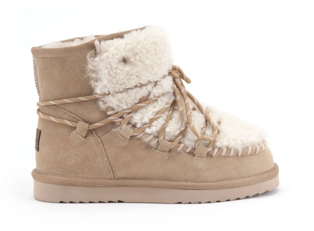 Warmbat Kalbarri Suede lace curly wool boot Dames Laarzen