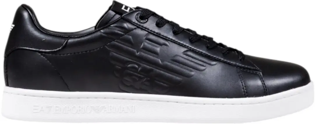 Leather Lace-Up Sneakers with Rubber Sole