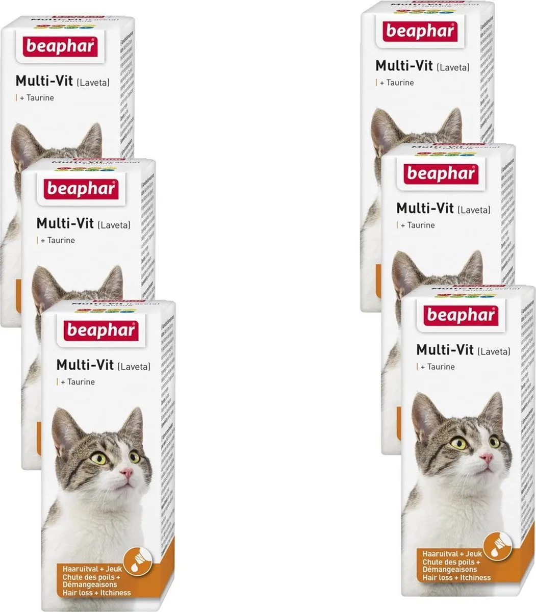 Beaphar Laveta Taurine Kat Voedingssupplement 6x50ml