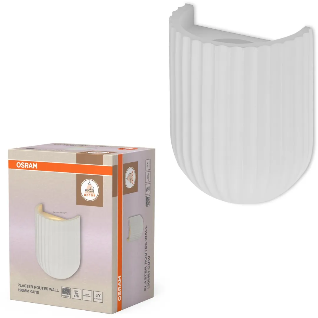 Osram Decor Plaster Routes Wandlamp GU10 Wit