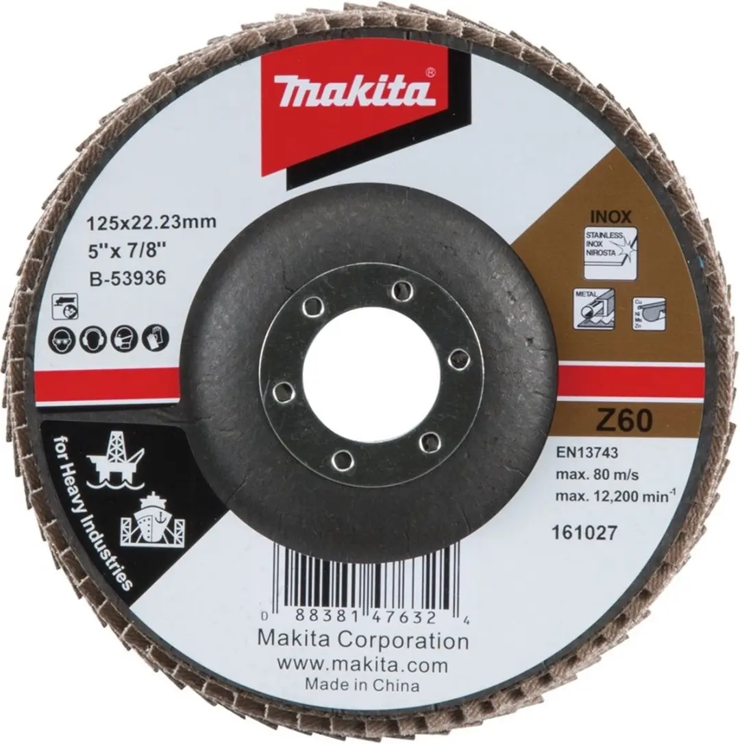 Makita Lamellenschijf 125x22,23mm Z60 B-53936